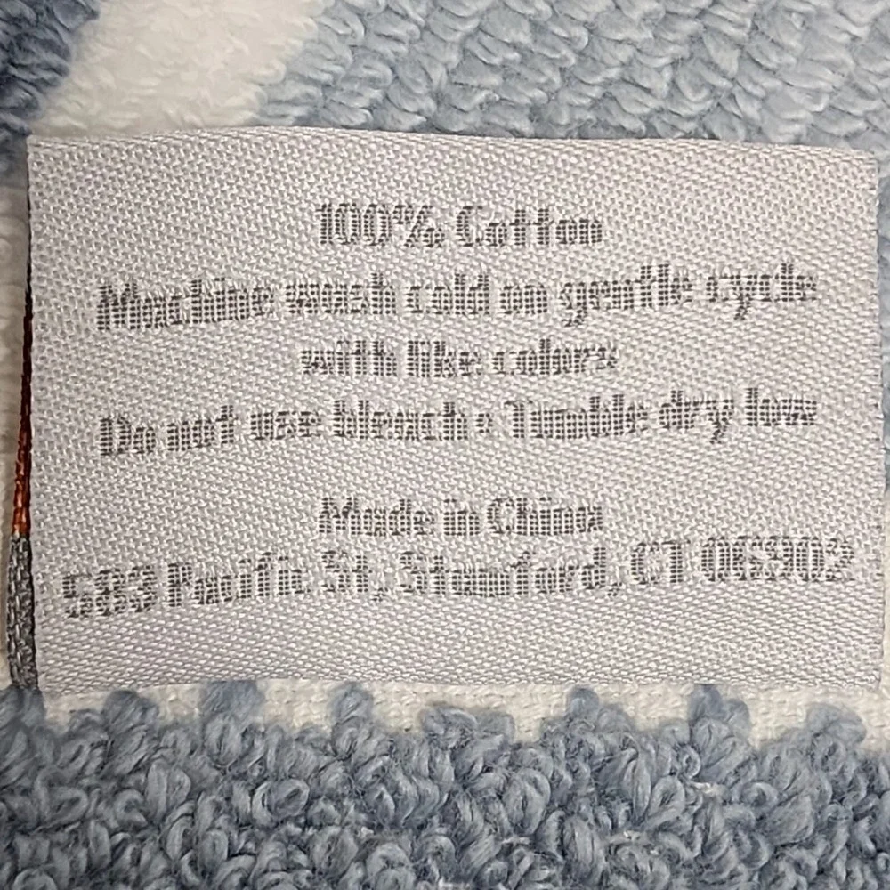 Caro Home 8pc Striped Soft Cotton Towel Set Blue And White 2 Bath 2 Hand 4 Tip
